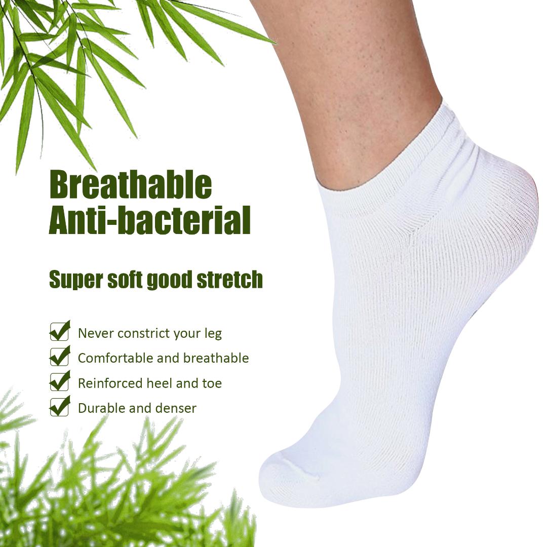 High Performance Crew Bamboo Viscose Socks Unisex White Color - 5-pack main image 1
