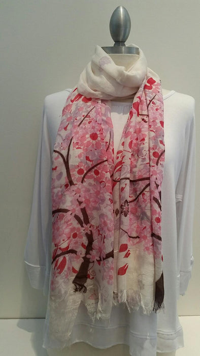 Wayi Bamboo light weight " Cherry Blossom" scarf