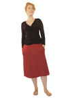 Women Wayi Bamboo knee color skirt