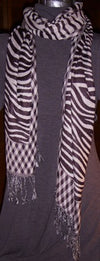 Wayi Bamboo light weight " Grey Animal Print" scarf