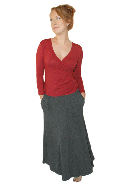 Women Wayi Bamboo maxi color skirt