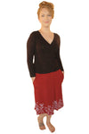 Women Wayi Bamboo flower knee skirt