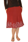 Women Wayi Bamboo flower knee skirt