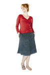 Women Wayi Bamboo knee color skirt