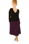 Women Wayi Bamboo knee color skirt