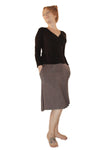 Women Wayi Bamboo knee color skirt
