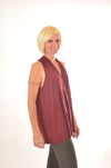Women Wayi Bamboo sleeveless V-neck blouse