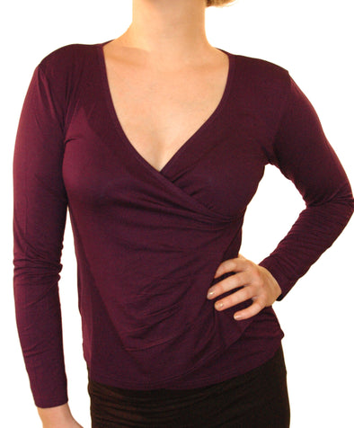 women Wayi Bamboo V-cross top
