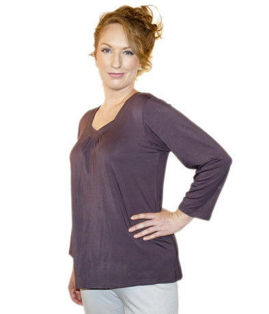 Women Wayi bamboo loose solid color top