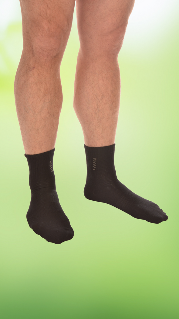Men's Wayi Bamboo quarter crew dress socks